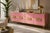 Glossy Pink Glass and Brass Sideboard from Justfurnituress SRL For Sale - Image 12 of 13