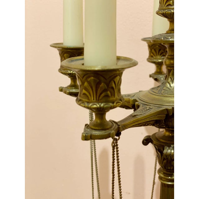 French Empire Bronze Candelabras -a Pair For Sale - Image 10 of 12