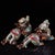 Pair of Vintage Cloisonne Enamel Guardian Lions – 5.9" Foo Dog Figures For Sale - Image 4 of 10