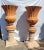 Pair of Large Terracotta Italian Urns "Ref Impruneta " on Carved Jodhpur Sandstone Pedestals For Sale - Image 11 of 13