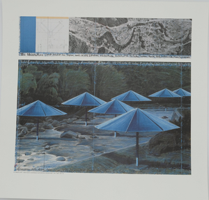 The Umbrellas Blue Poster after Christo