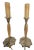 Bronze Pair of 1920s Art Deco Bronze Candle Lamps Skyscraper Base, Nickel & Gold Plated For Sale - Image 8 of 18