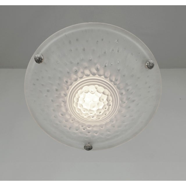 1920s French Art Deco Pendant Light by Muller Freres France For Sale - Image 6 of 8