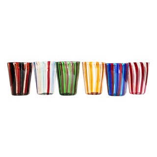 Purpurri of Angelo Ballarin Glasses by Mariana Iskra, Set of 6 For Sale