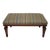 1940s French Style Walnut Footstool With Linen Upholstery For Sale