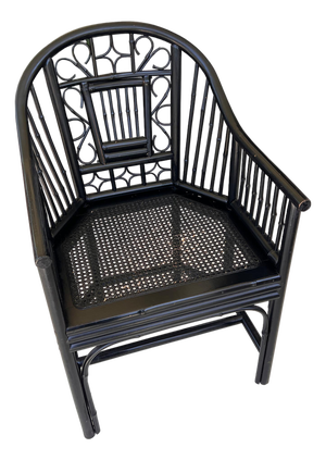 Late 20th Century Faux Bamboo Brighton Pavilion Style Chinoiserie Corner Chair