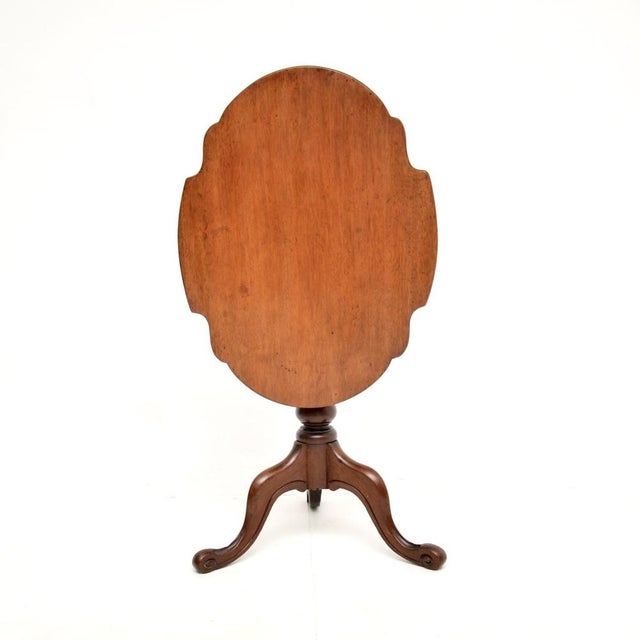 Mid 19th Century Antique Victorian Tilt Top Occasional Side Table, 1860s For Sale - Image 5 of 10
