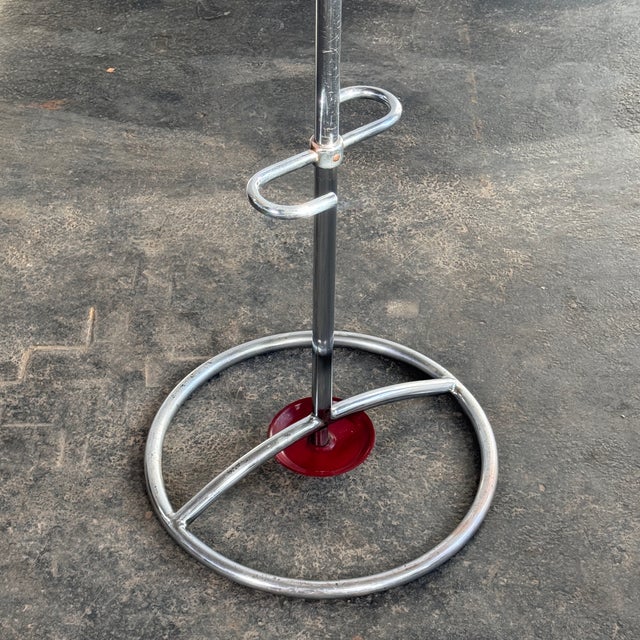 This striking coat rack is a fine example of bauhaus-influenced czech design, attributed to the renowned manufacturer...