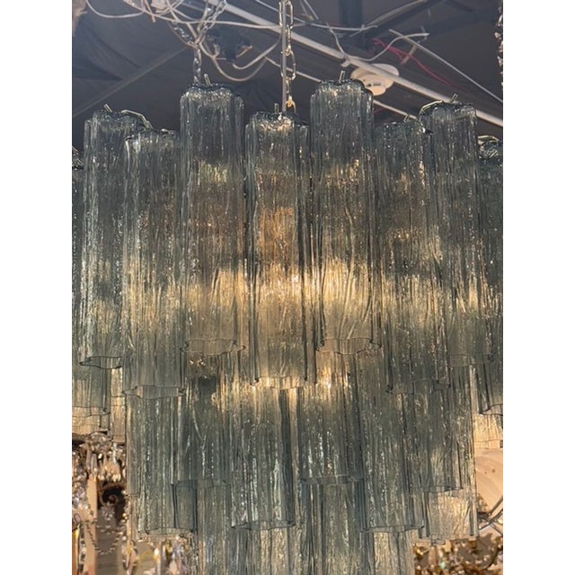 Modern Modern Fontana Green Murano Glass "Tronchi" Chandelier For Sale - Image 3 of 6