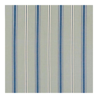 Schumacher Coco Stripe Fabric in Mineral For Sale
