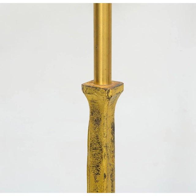 French Vintage Gilt-Iron Floor Lamp For Sale In New York - Image 6 of 9