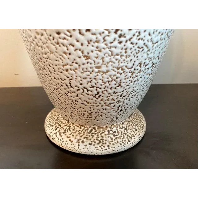 French Art Deco 1930s Torchiere Ceramic Table Lamp For Sale - Image 10 of 11