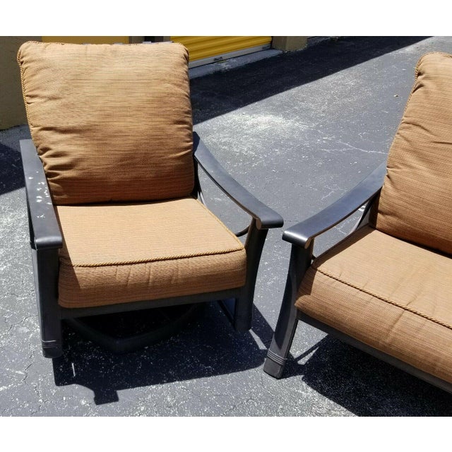 Cast Aluminum Outdoor Patio Furniture by Mallin Set of 4 Chairish