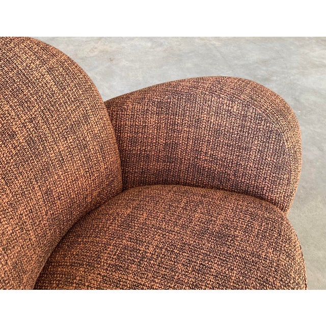 Wood Pair of Michael Wolk "Miami" Postmodern Striped Swivel Chairs For Sale - Image 7 of 15