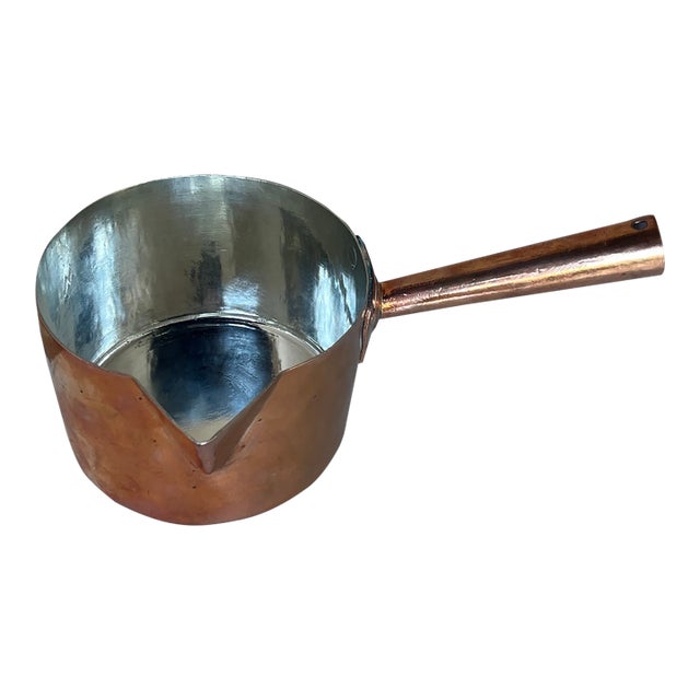 Tinned Patissier Pan With Spout by j.l. Grand, C. 1900 For Sale