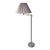 Late 20th Century Two-Tone Swing-Arm Floor Lamp With Taupe Pleated Shade For Sale