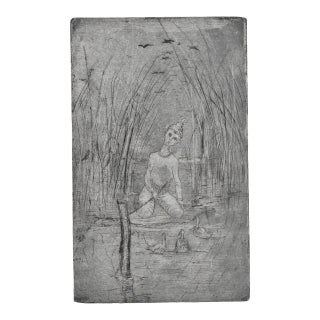 1950s Alexandra Merker Feeding Ducks Etching For Sale
