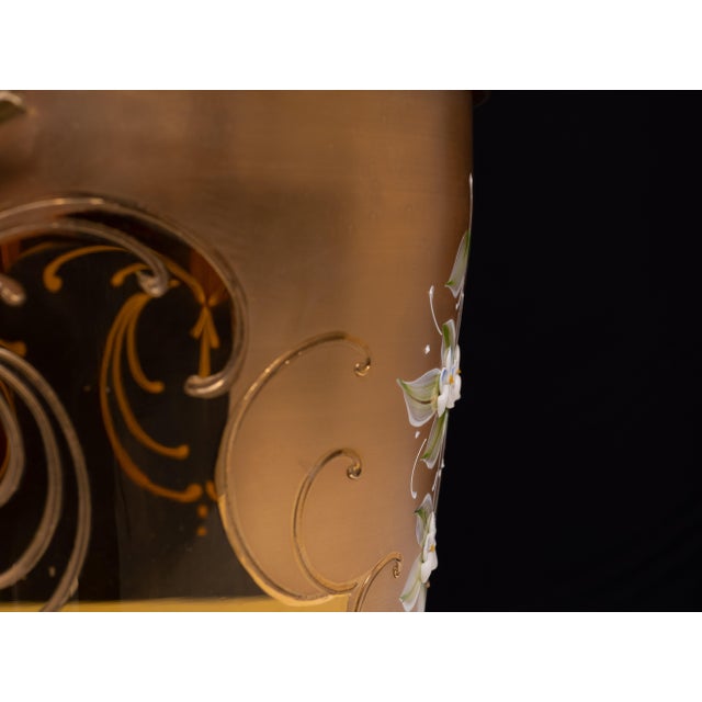 Glass Murano Gold Decorated Glass Ice Bucket, Italy, 1950 For Sale - Image 7 of 14