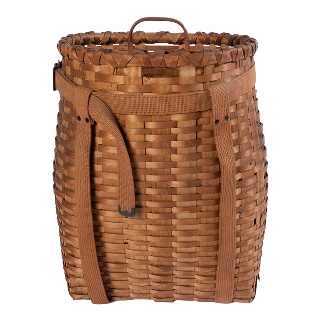 1940s Vintage Adirondack Pack Basket For Sale