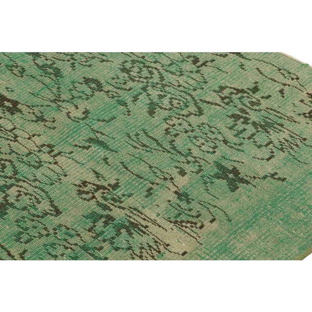 1960s Vintage Zeki Müren Rug in Green With Floral Patterns, From Rug & Kilim For Sale - Image 5 of 7