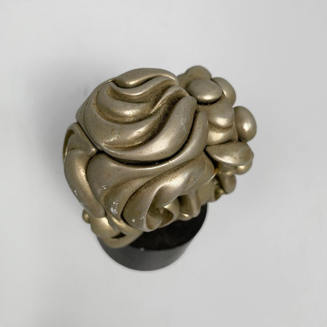 Silver Spanish Nickel-Plated Metal Portrait de Michèle Sculpture by Berrocal, 1969-1971 For Sale - Image 8 of 13