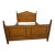 Vintage British Colonial Style Faux Tortoise Bamboo & Woven Rattan Queen Bed For Sale