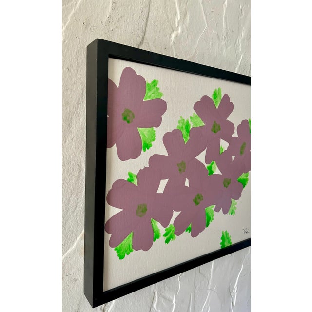 Flower Power- Pop Art Poppies. Graphic and bold. Purple and Green. Framed and Signed. What more do you need to know?...