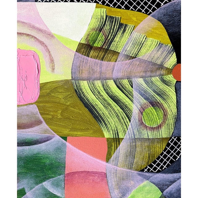 Max Manning “Untitled (CVS274)” Contemporary Green and Pink Geometric Abstract Painting, 2024 For Sale - Image 4 of 8