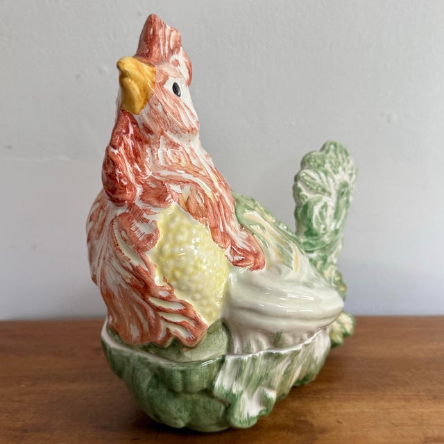 French Country Italian Rooster Vegetable Soup Tureen by Sigma For Sale - Image 3 of 12