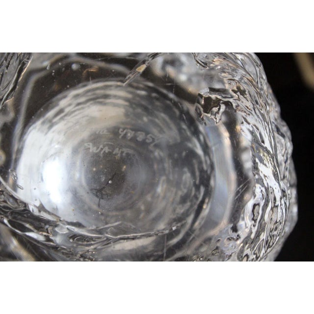 Transparent Late 20th Century Waarf Kosta Clear Glass Overlay Vessel For Sale - Image 8 of 10