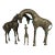 Family Set of 3 Brass Giraffe Figurines - By Leonard Silver Mfc. Co. For Sale