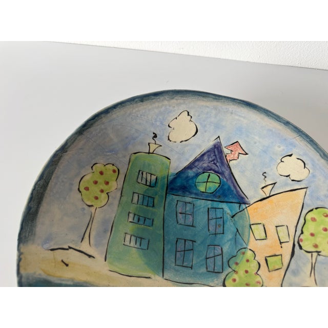 1970’s Vintage Ketsiland Handmade & Hand-Painted Art Ceramic Bowl For Sale - Image 4 of 12