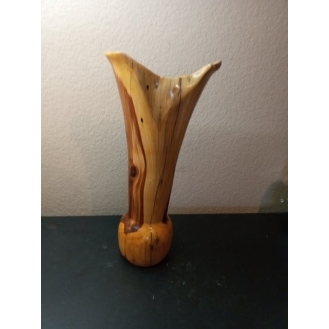 STUNNING Artist Signed Aspen Cove Studio 11" Burl Aspen Wood Vase This is a beautiful and unique vase created by Aspen...