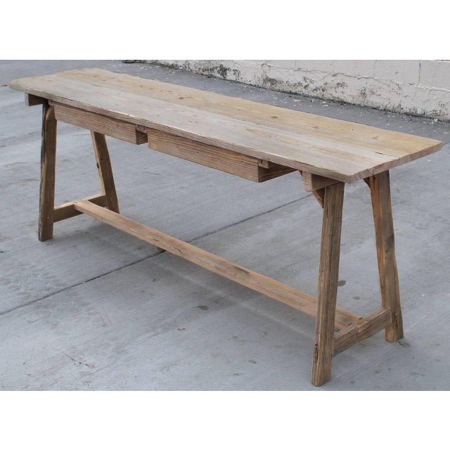 Ken Petersen Agnes Console Table made from Reclaimed Wood by Petersen Antiques For Sale - Image 4 of 12