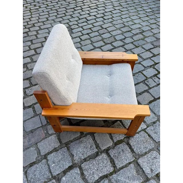 Safari Style Beige-Grey Armchair For Sale - Image 4 of 11