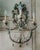 Italian Crystal Beaded Wall Fixtures or Sconces with Green Flowers, Set of 2 For Sale - Image 4 of 5