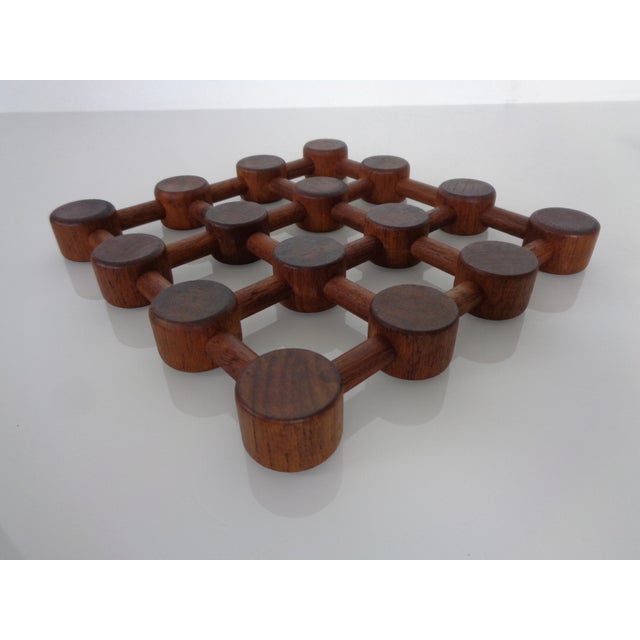 Vintage Danish Teak Coaster by Nissen, 1960s, Set of 3 For Sale - Image 14 of 18