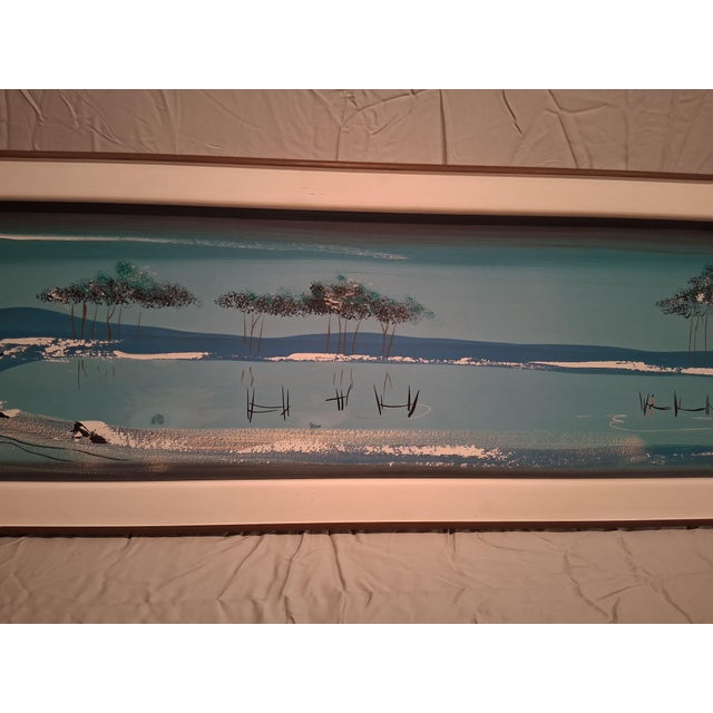 Mid Century Modern Carlo of Hollywood Hand Painted Scenery Painting For Sale In Detroit - Image 6 of 15