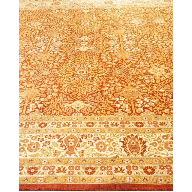 Solo Rugs Mogul, One-of-a-Kind Hand-Knotted Area Rug in Orange, 8' 1" x 9' 10" For Sale - Image 4 of 8