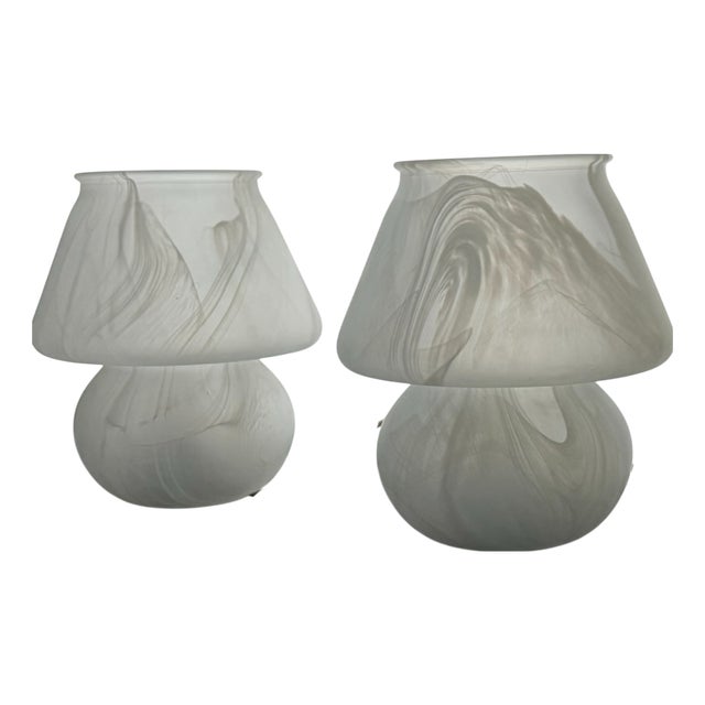 Murano Glass Table Lamps, 1960s, Set of 2 For Sale