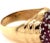 Metal Diamond Ruby 18k Two Tone Gold Large Dome Ring Size 8 For Sale - Image 7 of 7