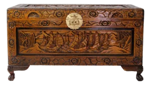 Antique Chinese Camphor Wood Chest