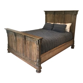 Restoration Hardware St. James Queen Panel Bed With Footboard For Sale