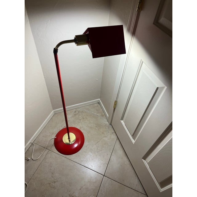 Mid 20th Century 1970s Red Lamp Attributed to Stilnovo for Stilux For Sale - Image 5 of 12