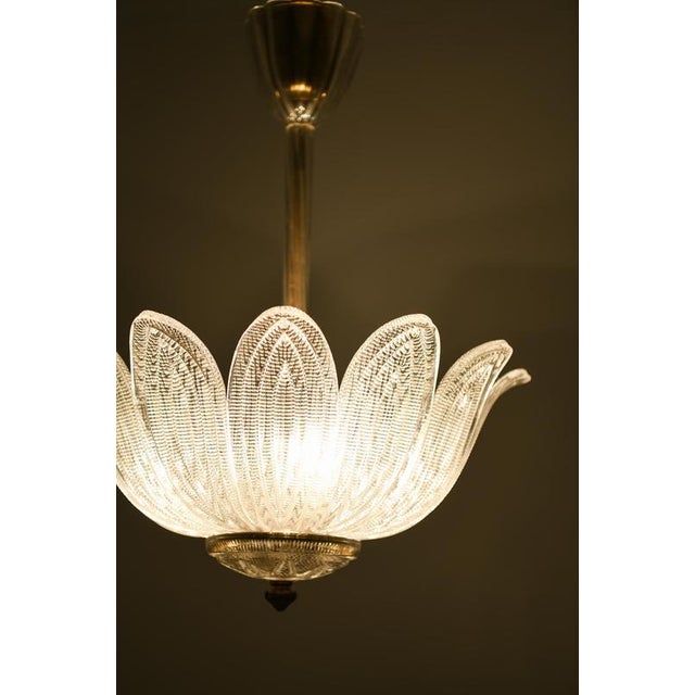 Metal Hanging Lamp in Brass and Glass by Carl Fagerlund, 1960s For Sale - Image 7 of 11