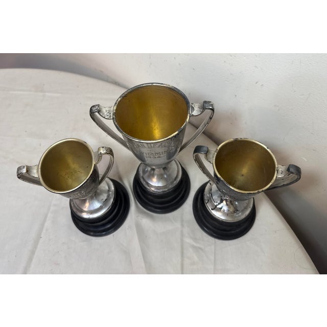 Metal Antique 1930's Sterling Silver & Bronze Lyle Cup Engraved Speaking Trophy Award For Sale - Image 7 of 10