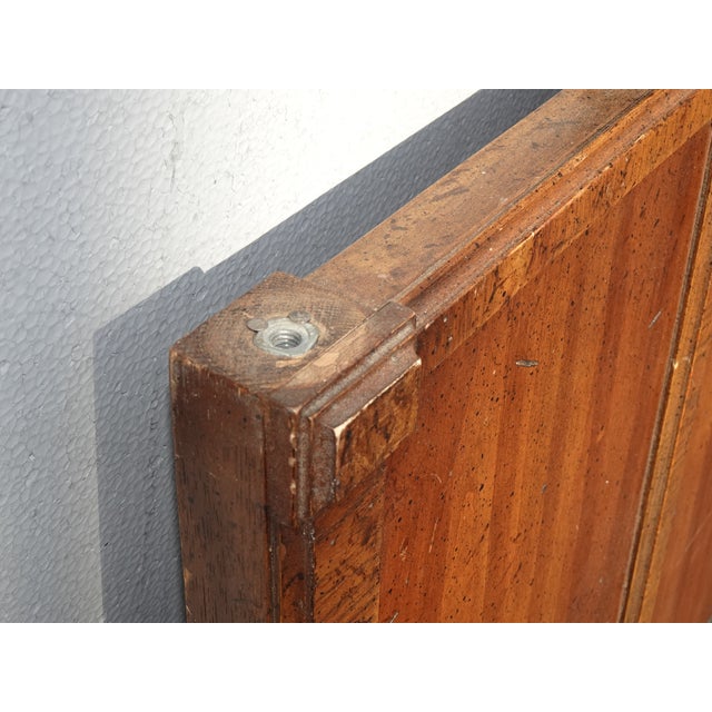 Vintage Mid Century Modern Brown Low Profile King Headboard For Sale - Image 11 of 12