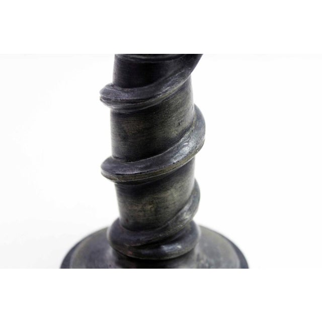 Gray Art Nouveau Style Pewter Snake Candleholder by J. Buchs, 1890s For Sale - Image 8 of 11
