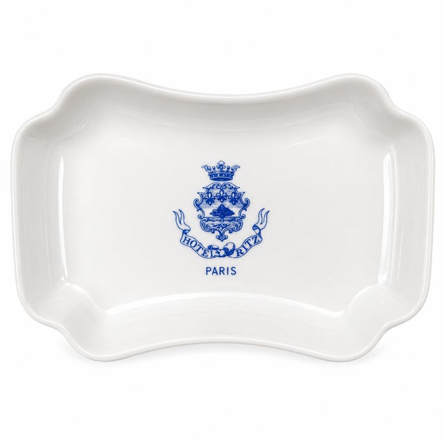 Vintage Ritz Paris Hotel White Porcelain Ashtray Soap Dish For Sale - Image 10 of 10