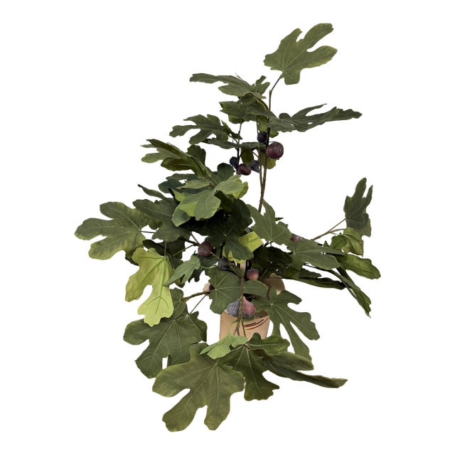 Faux Fig Tree in Ceramic Pot For Sale